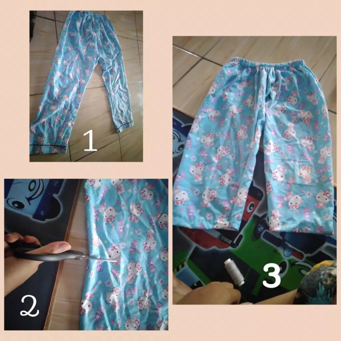 Cara membuat celana anak dari baju bekas