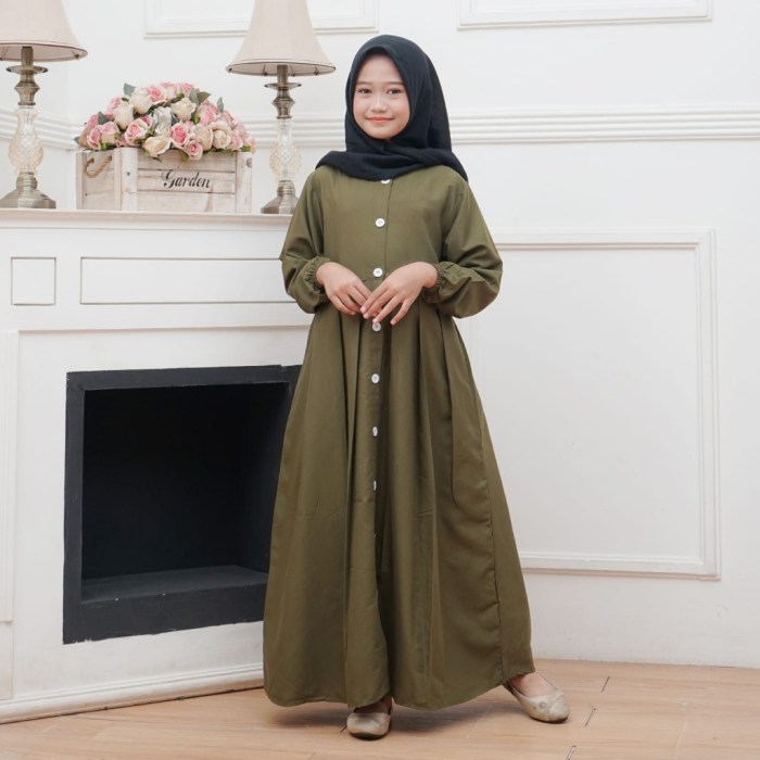 Model baju gamis anak perempuan umur 12 tahun