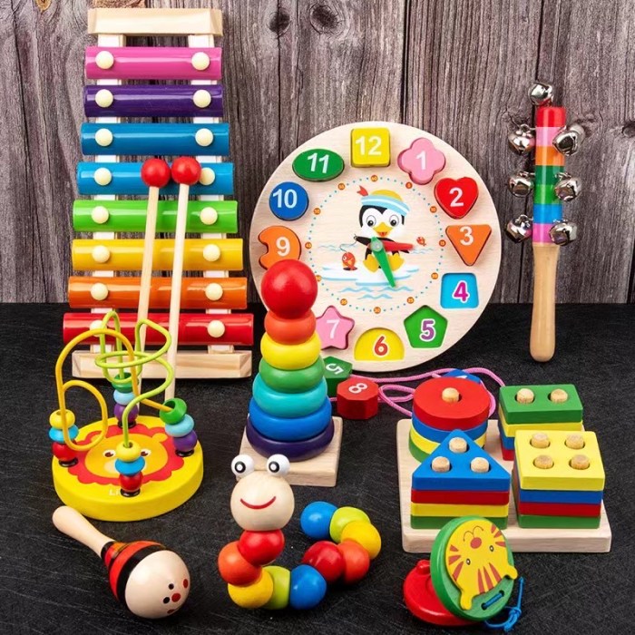Jual [EDUFUNTOYS] Mainan Kayu Edukasi Montessori | Puzzle Bentuk Jam ...