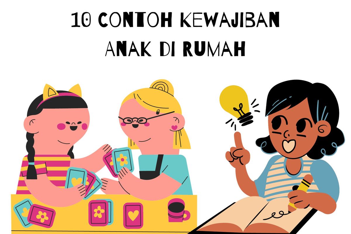 Tuliskan masing masing dua contoh kewajiban anak disekolah dan dirumah