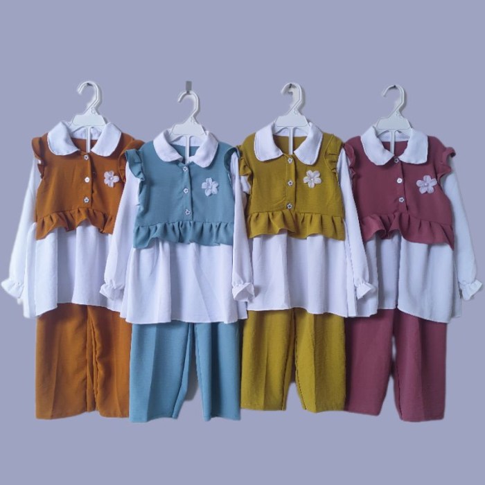 Jual Setelan Anak 3 4 Tahun Anak Cewek Perempuan Crinkle muslimah ...