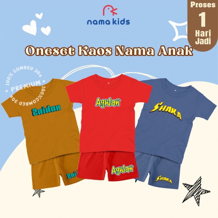 Setelan kaos anak