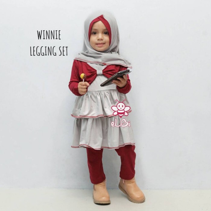 Setelan baju muslim anak perempuan