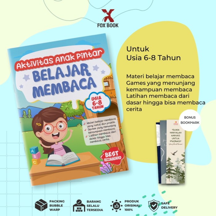 Cara mengajar anak membaca usia 6 tahun
