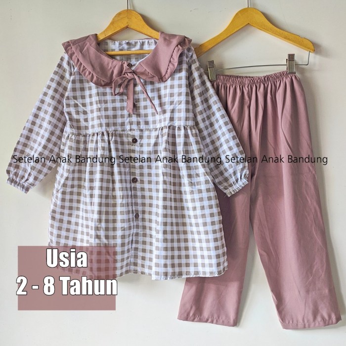 Jual Setelan Anak - OneSet Kekinian/Baju anak Perempuan/Baju Tidur Anak ...