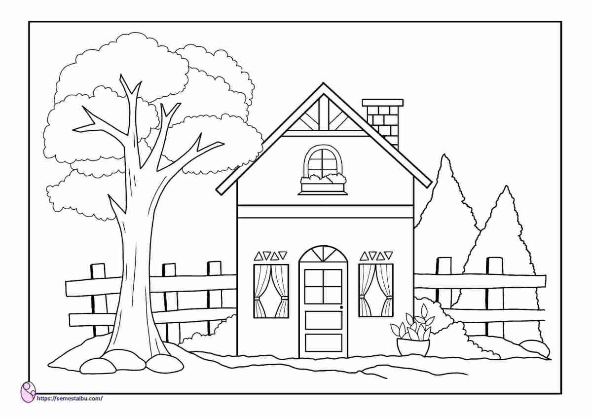 Sketsa gambar mewarnai anak tk