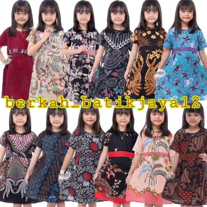 Model baju batik anak perempuan umur 3 tahun