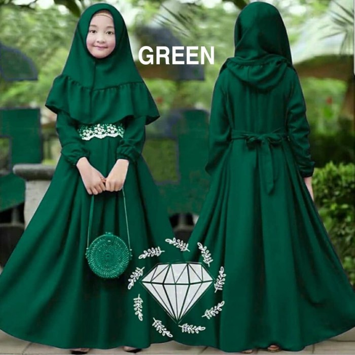 Baju Gamis Untuk Anak Umur 10 Tahun - Voal Motif