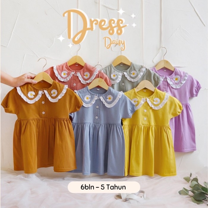 Jual DAISY DRESS | BAJU ANAK PEREMPUAN DRESS ANAK LUCU MURAH 1-5 TAHUN ...