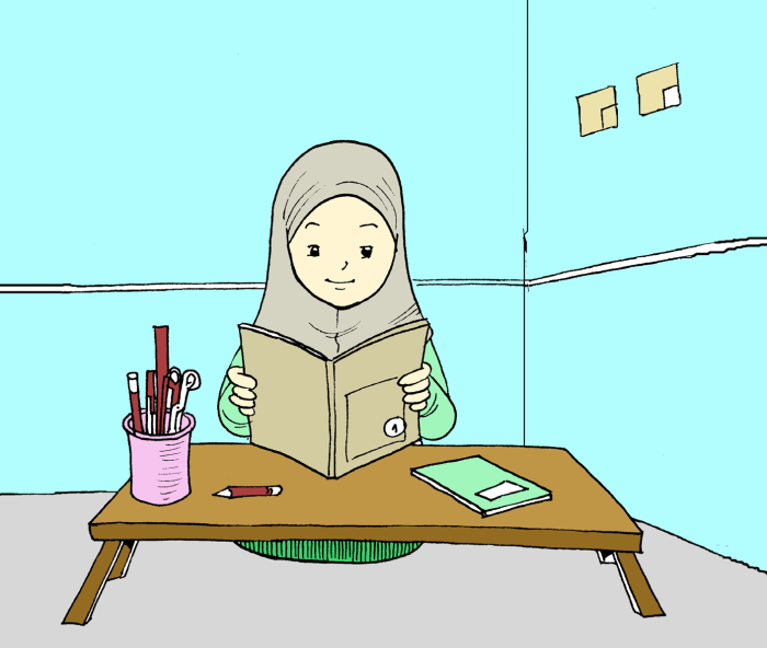 Ceritakan kegiatan anak yang rajin belajar