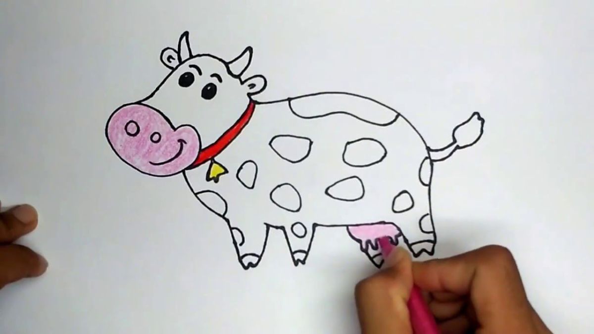 Cara menggambar sapi untuk anak tk