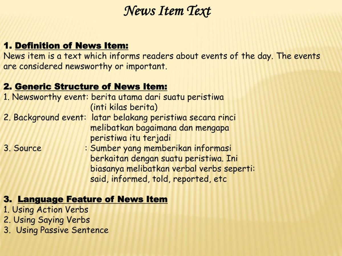 News item text